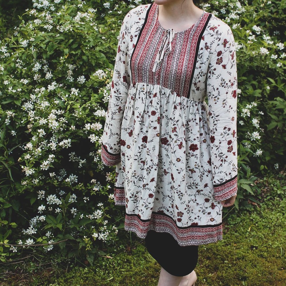 Bohemian Floral Tunic
